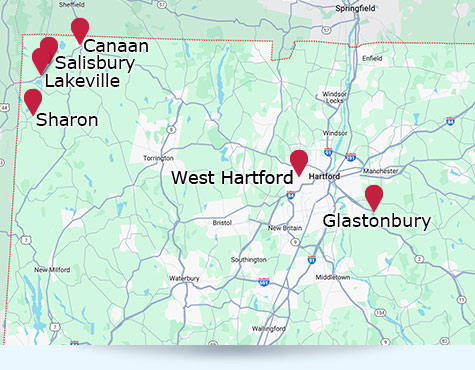 NBT Bank Connecticut Locations Map