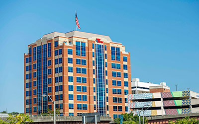 New Office Sign Lights up Albany Skyline