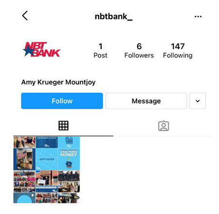 NBT Instagram Account