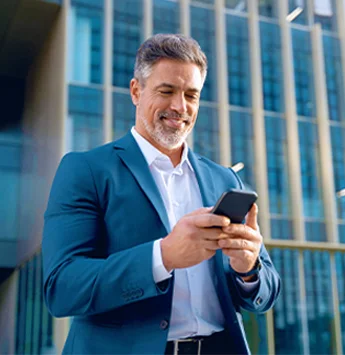 Businessman with cell phone
